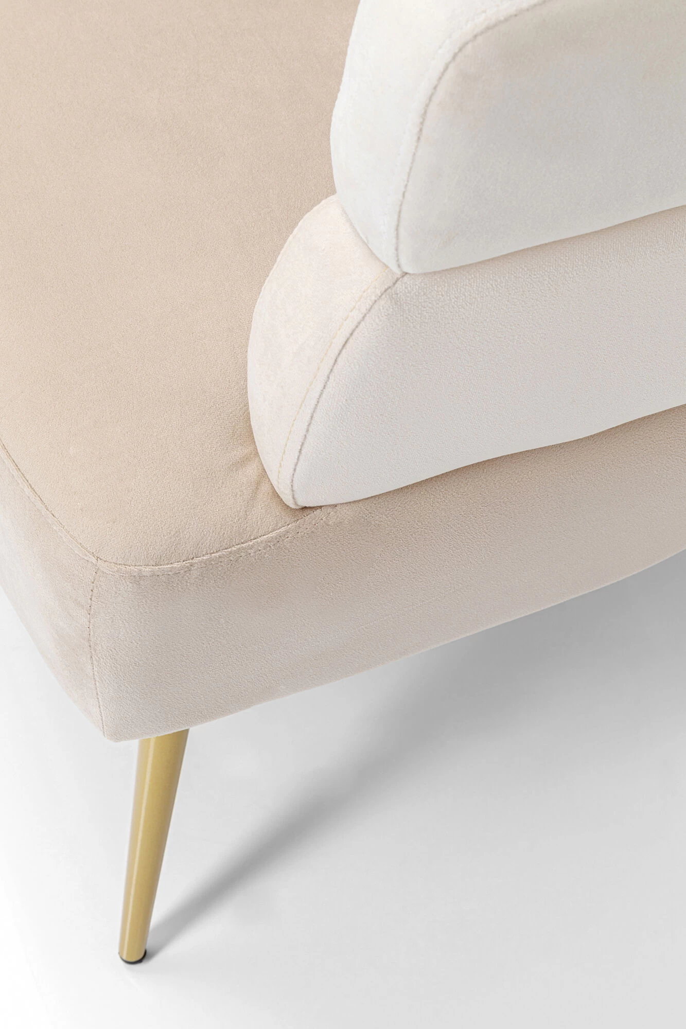 Sofa Sandwich 2-Sitzer Creme 125cm 10 Sofa Sandwich 2-Sitzer Creme 125cm – Bild 8