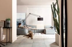 Lucca Ottomane Elements Grau Rechts 90cm