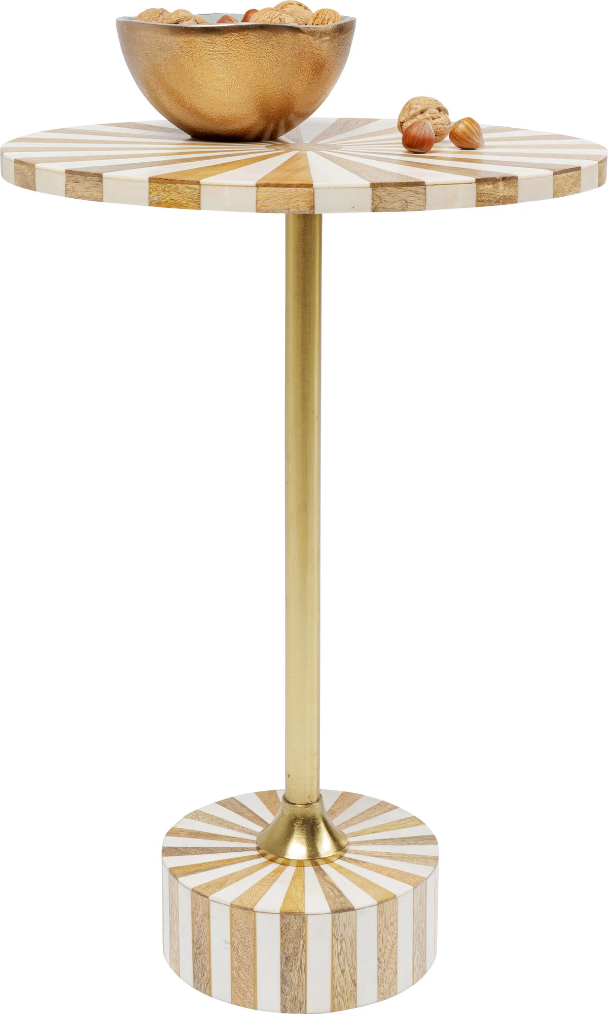 Beistelltisch Domero Cirque Gold Weiß Ø40cm 5 Beistelltisch Domero Cirque Gold Weiß Ø40cm – Bild 3