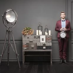 Hochkommode Chalet Silber 13 Schübe