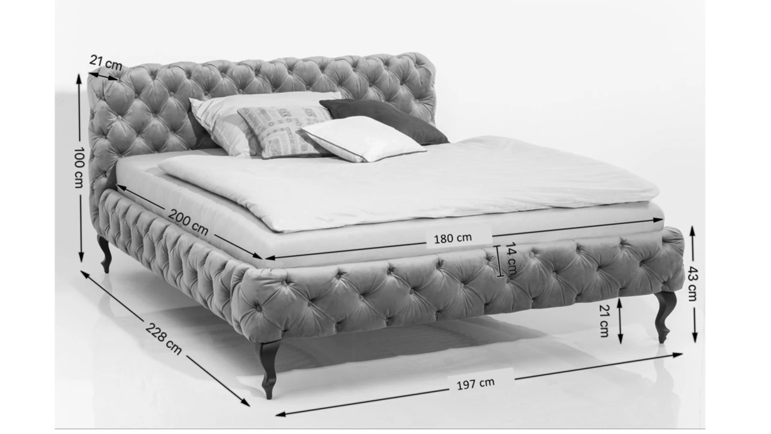 Bett Desire Velvet Rose 180x200cm 11 Bett Desire Velvet Rose 180x200cm – Bild 9