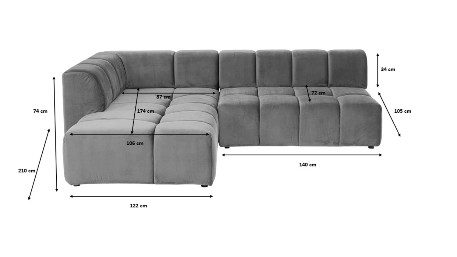 Ecksofa Belami Velvet Grau Links 13 Ecksofa Belami Velvet Grau Links – Bild 11