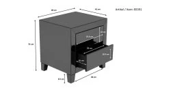 Kommode Klein Pearl Champagne 2 Schübe -Bestes Möbelkollektions Geschäft 75cf00e77409d2c86b9d575b39f63425a0ebc41f