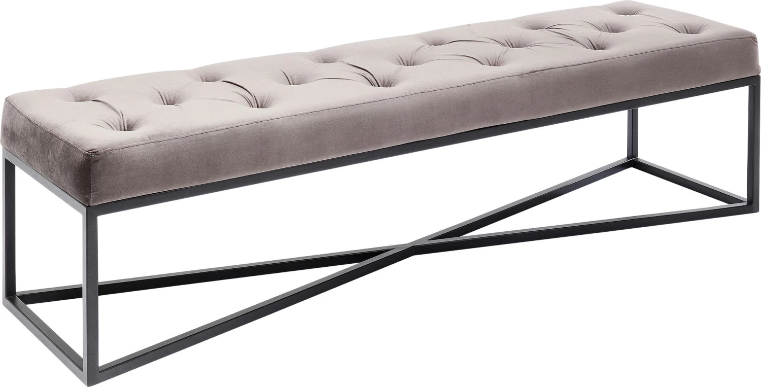 Bank Crossover Grau Schwarz 150x40cm 3 Bank Crossover Grau Schwarz 150x40cm