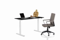 Schreibtisch Office Smart Weiß Schwarz 140x70