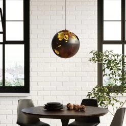 Tisch Invitation Set Walnuss Schwarz Ø120cm