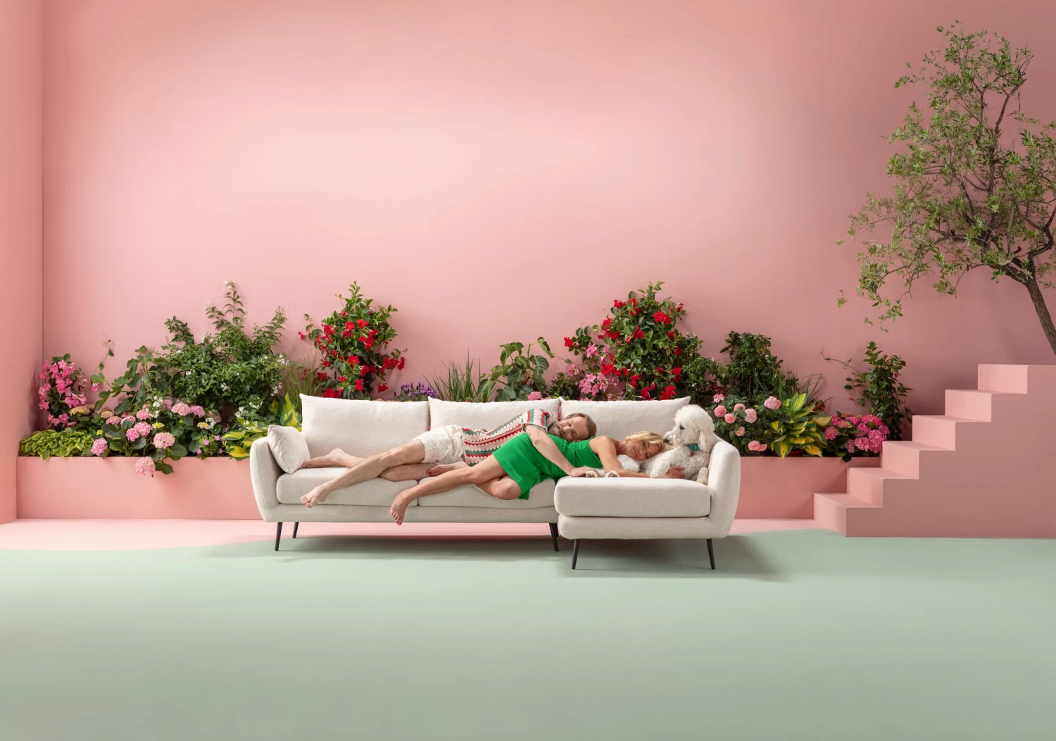 Ecksofa Amalfi Rechts Creme 275cm 3 Ecksofa Amalfi Rechts Creme 275cm