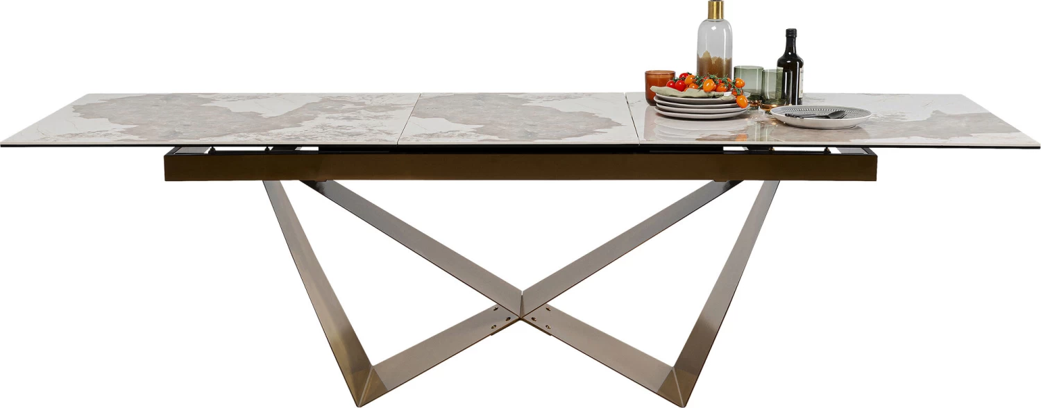 Ausziehtisch Connesso Brass 200(+60)x100cm 5 Ausziehtisch Connesso Brass 200(+60)x100cm – Bild 3