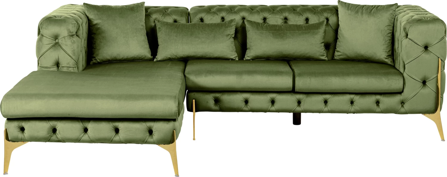 Ecksofa Bellissima Velvet Grün Links 10 Ecksofa Bellissima Velvet Grün Links – Bild 8