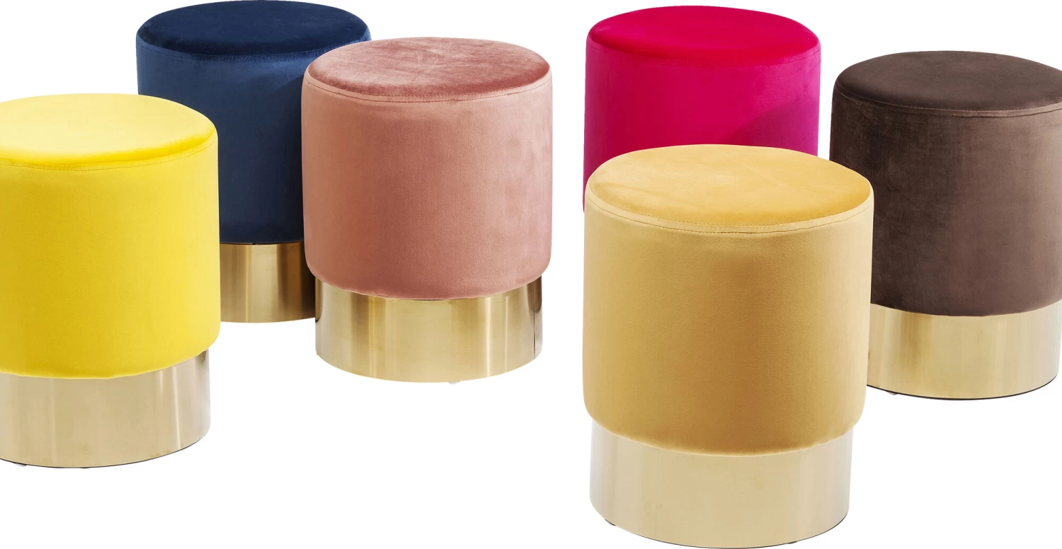 Hocker Cherry Rose Brass Ø35cm 4 Hocker Cherry Rose Brass Ø35cm – Bild 2