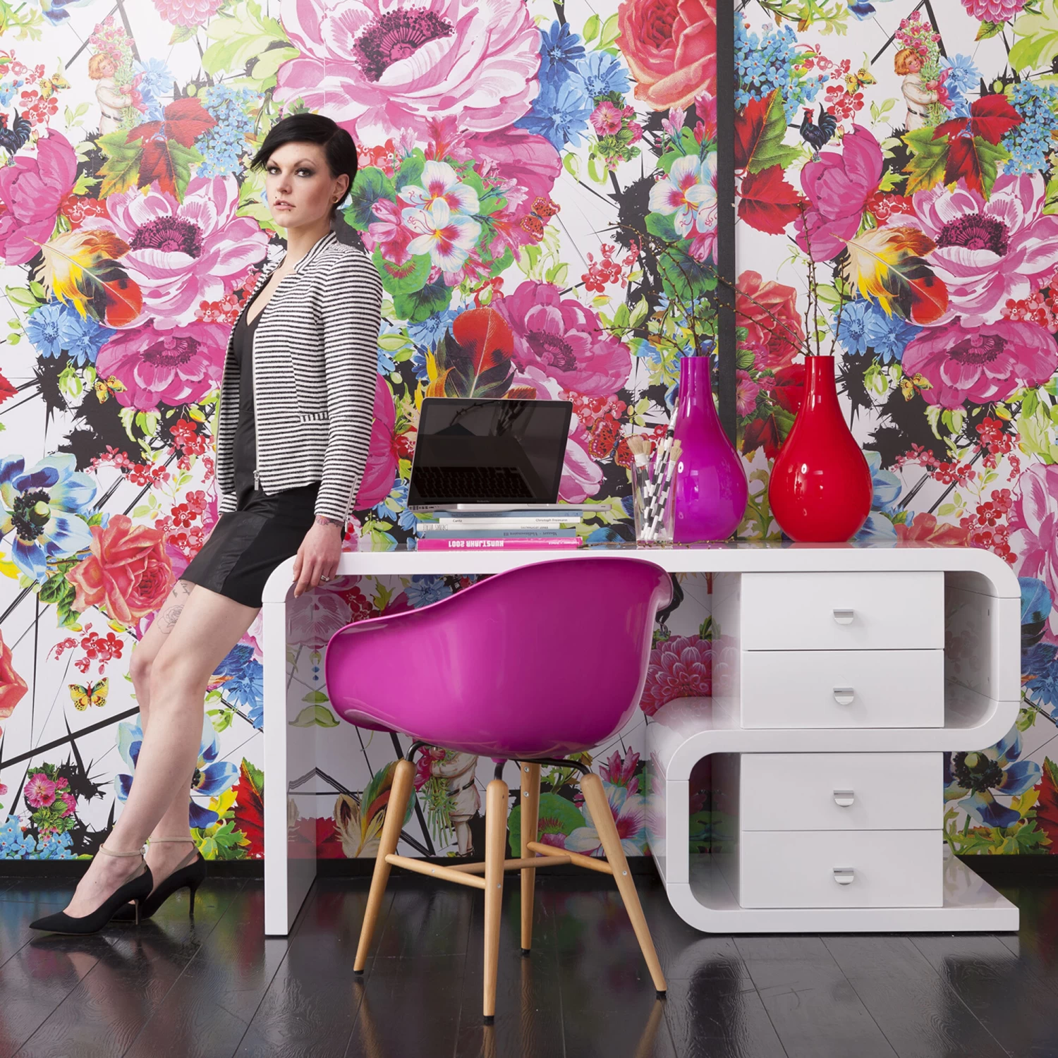 White Club Schreibtisch Snake 150x70cm 4 White Club Schreibtisch Snake 150x70cm – Bild 2