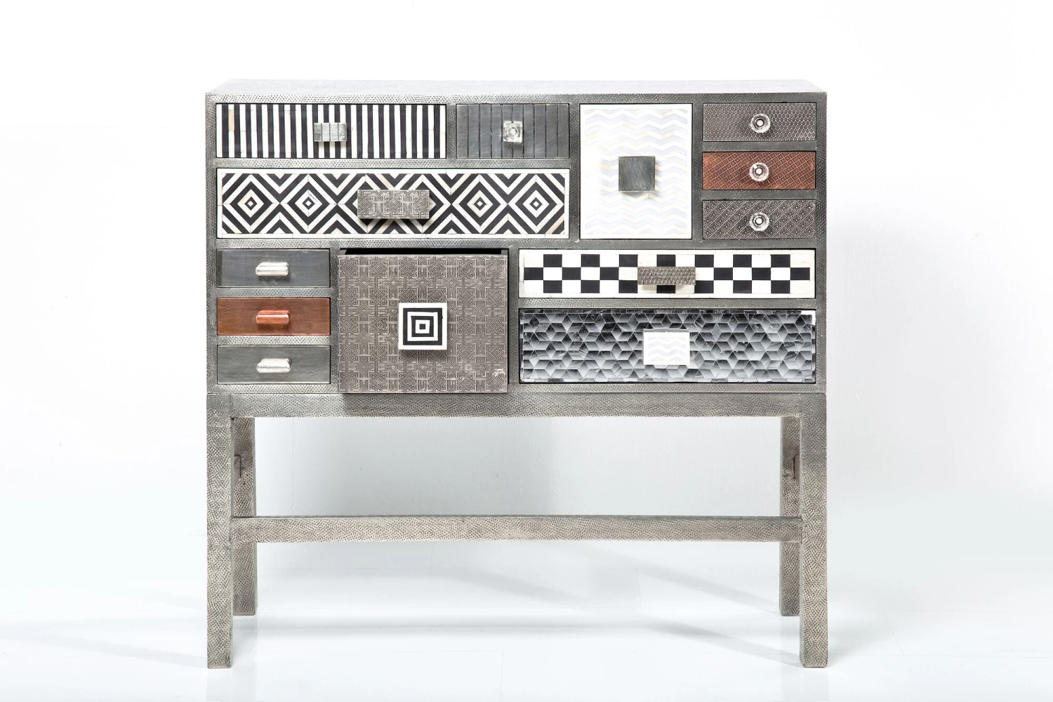 Hochkommode Chalet Silber 13 Schübe 7 Hochkommode Chalet Silber 13 Schübe – Bild 6