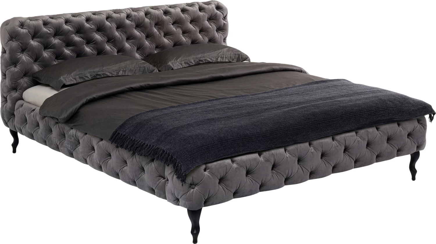 Bett Desire Velvet Silbergrau 200x200cm 9 Bett Desire Velvet Silbergrau 200x200cm – Bild 7