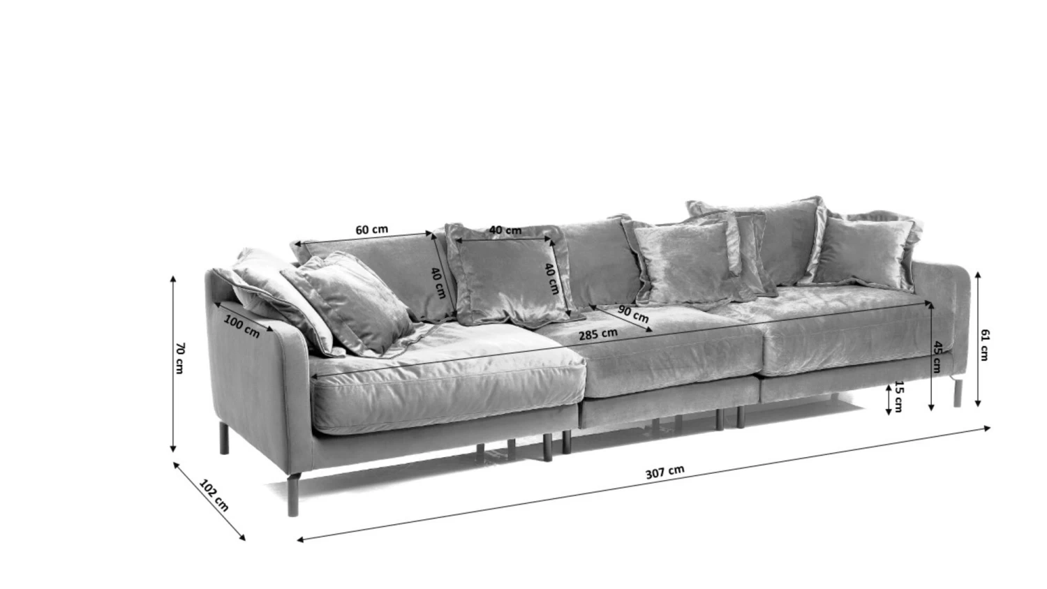 Sofa Lullaby 3-Sitzer Taupe 16 Sofa Lullaby 3-Sitzer Taupe – Bild 14