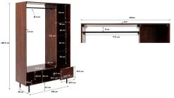 Garderobenschrank Ravello 185x120 -Bestes Möbelkollektions Geschäft 94abb346bf1463ad1f691ccda28f4232882e38e2