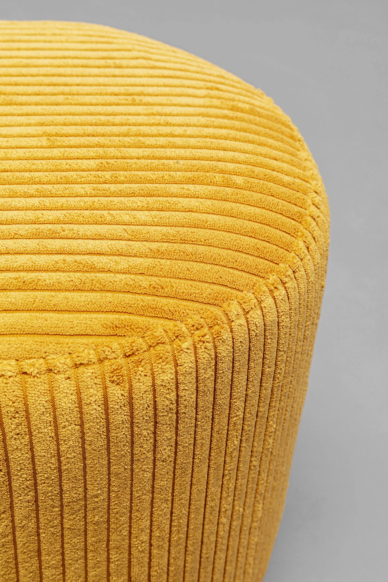 Hocker Cherry Gelb Cord Brass Ø35cm 5 Hocker Cherry Gelb Cord Brass Ø35cm – Bild 3