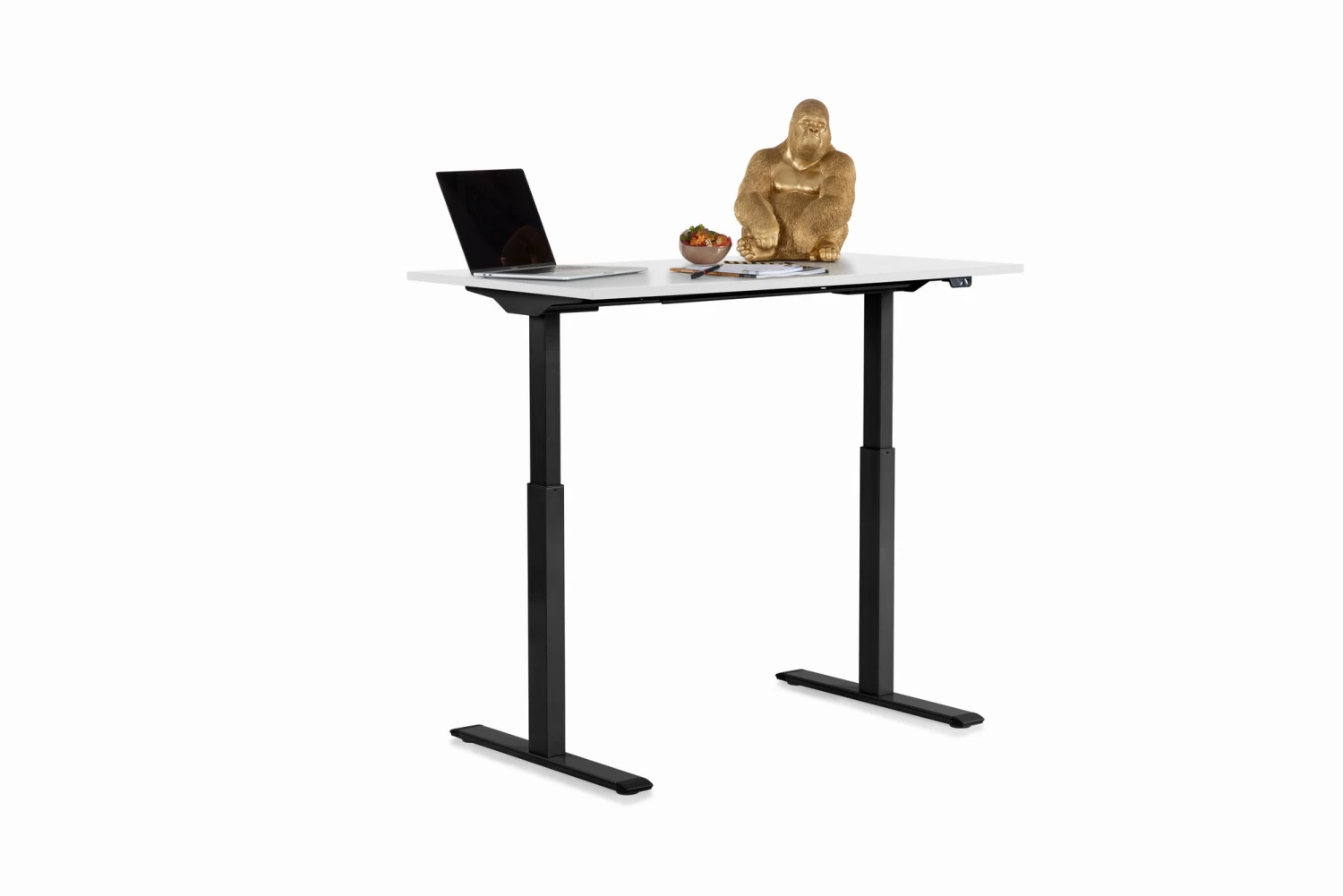 Schreibtisch Office Smart Schwarz Weiß 140x70cm 4 Schreibtisch Office Smart Schwarz Weiß 140x70cm – Bild 2