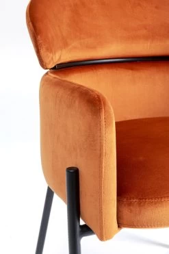 Armlehnstuhl Alexia Velvet Orange -Bestes Möbelkollektions Geschäft 95d882d07ad78d8a575f221332960fc94e78298b