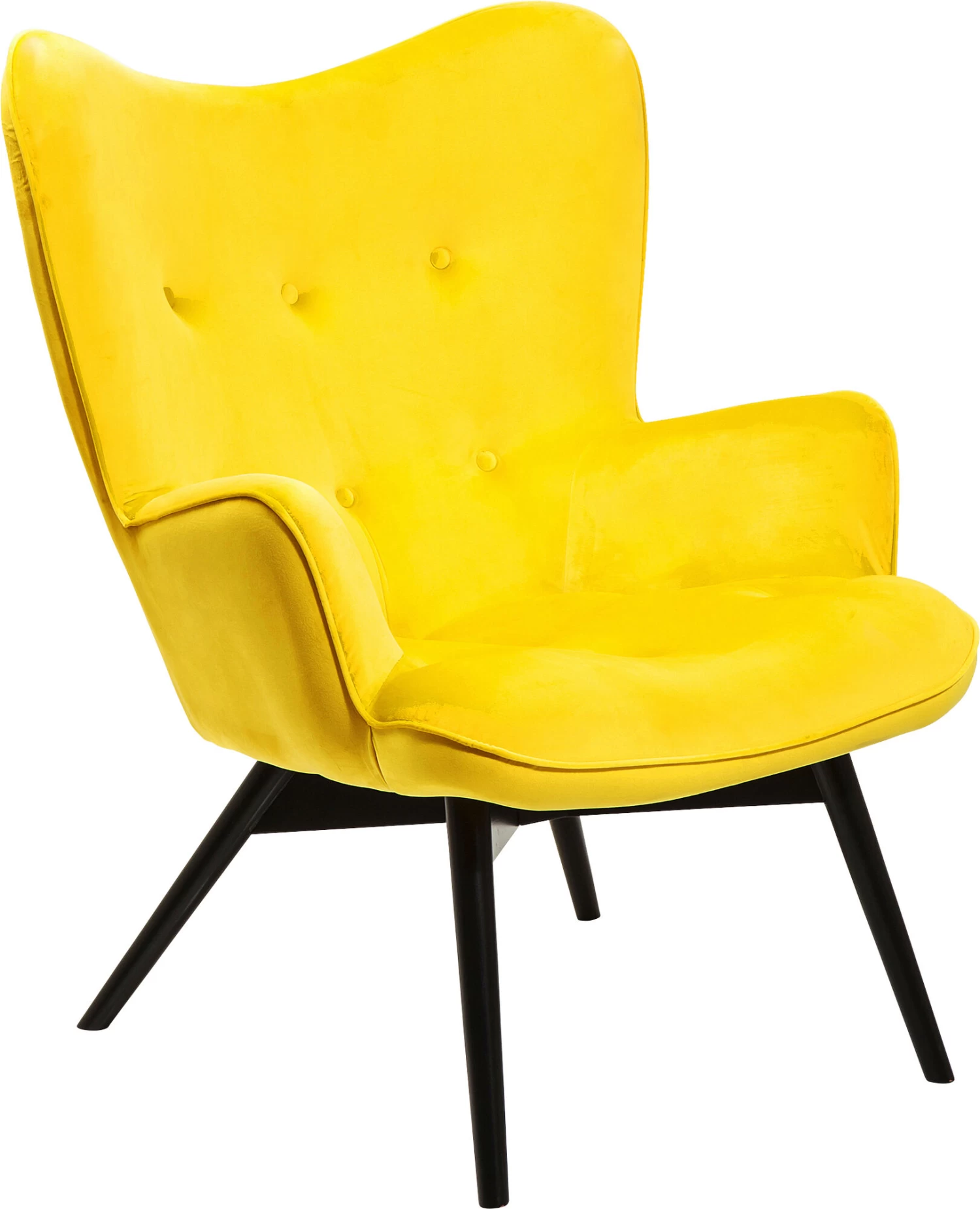 Sessel Black Vicky Velvet Yellow 3 Sessel Black Vicky Velvet Yellow