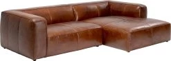 Ecksofa Cubetto Leder Braun 270x170cm