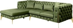 Ecksofa Bellissima Velvet Grün Links