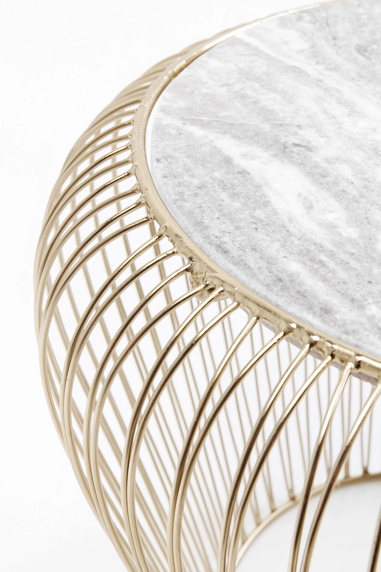 Beistelltisch Beam Grau Marmor Brass Ø43cm 4 Beistelltisch Beam Grau Marmor Brass Ø43cm – Bild 2