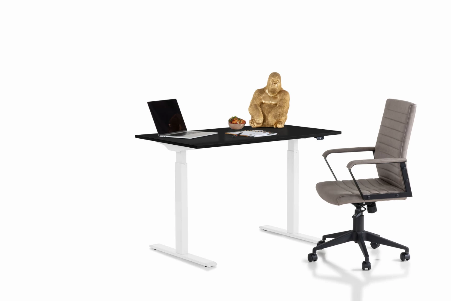 Schreibtisch Office Smart Weiß Schwarz 120x70 3 Schreibtisch Office Smart Weiß Schwarz 120x70