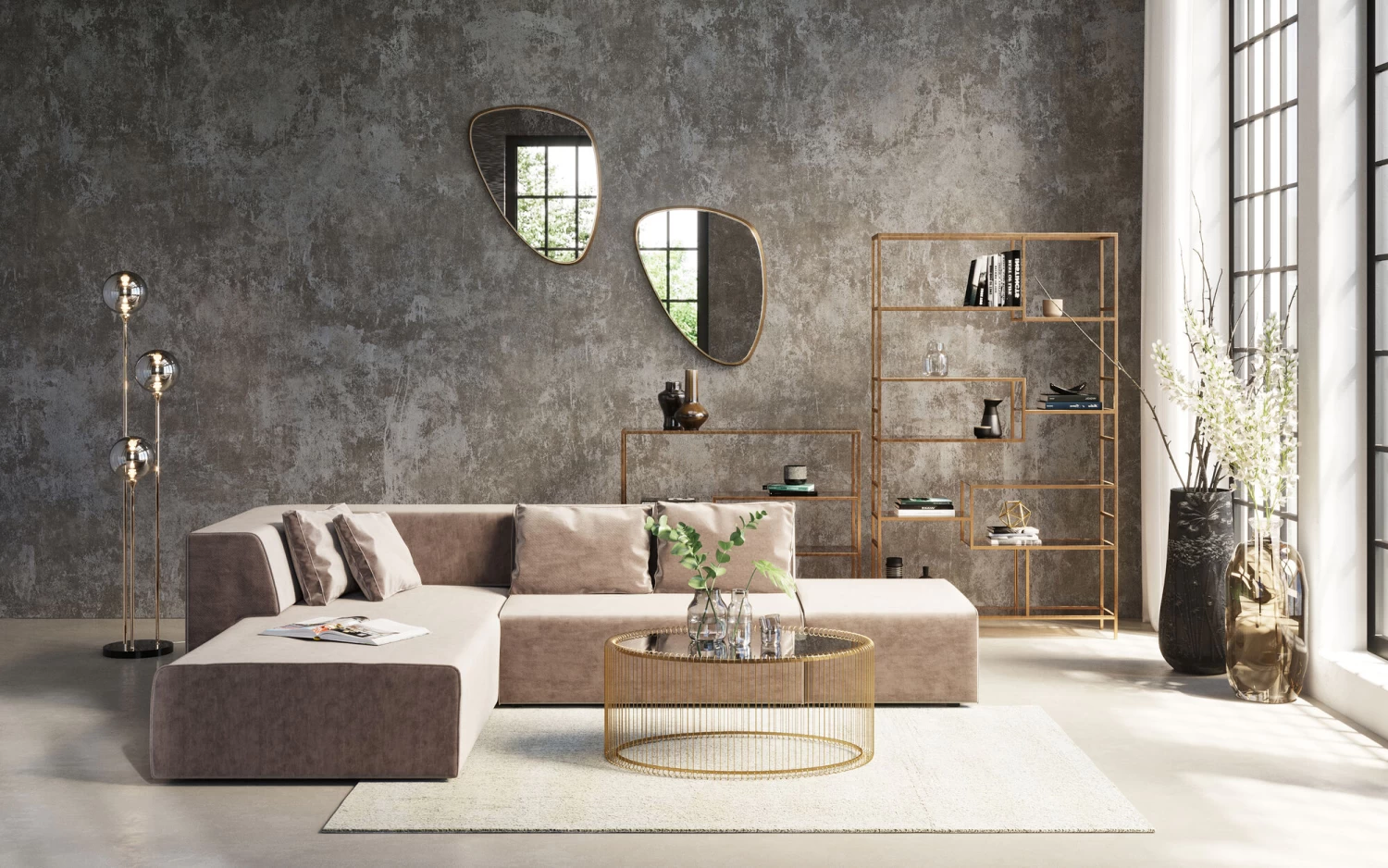 Regal Loft Gold 115x195cm 9 Regal Loft Gold 115x195cm – Bild 7