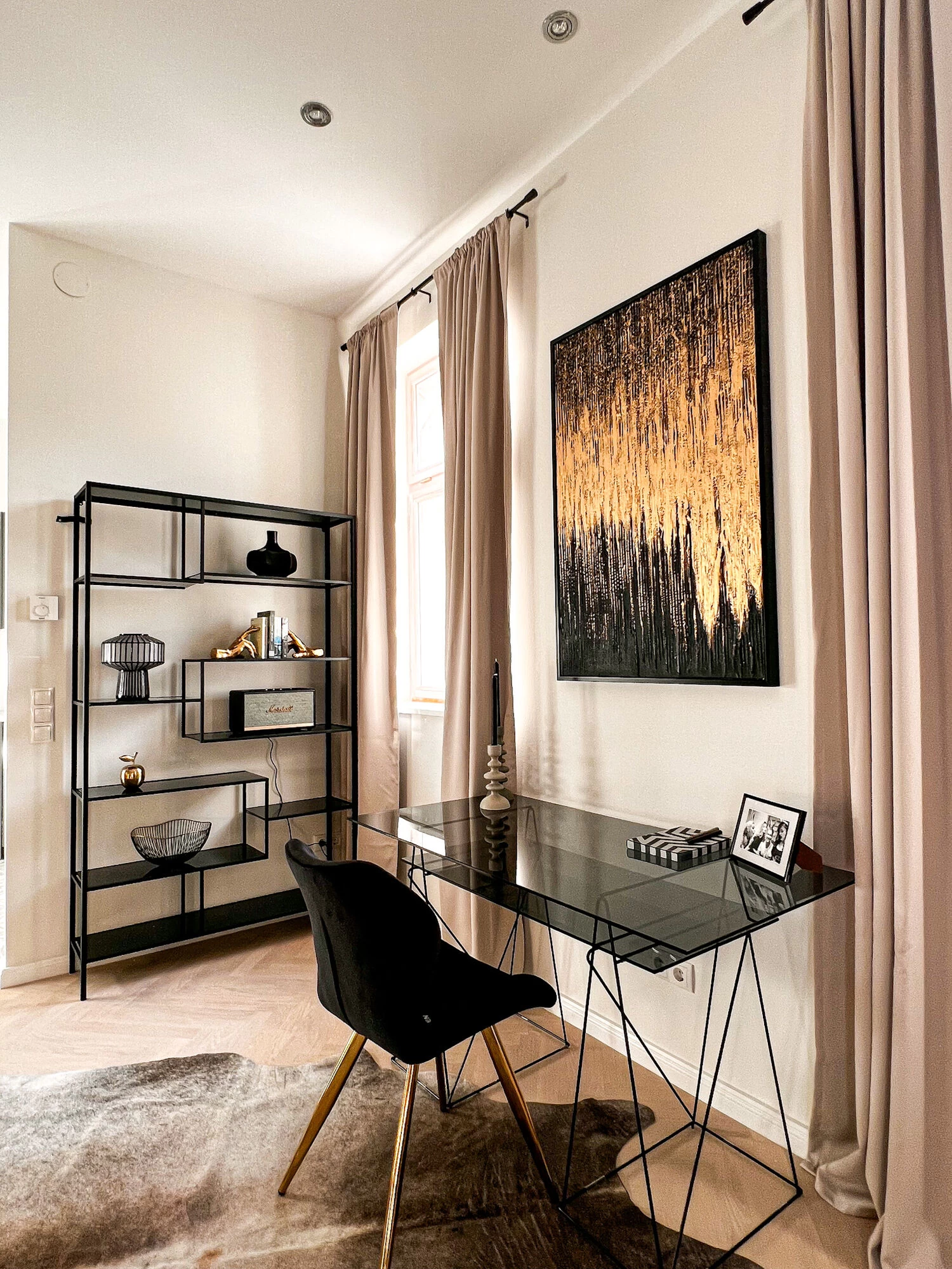 Tisch Polar Schwarz 8mm ESG 135x65cm 4 Tisch Polar Schwarz 8mm ESG 135x65cm – Bild 2