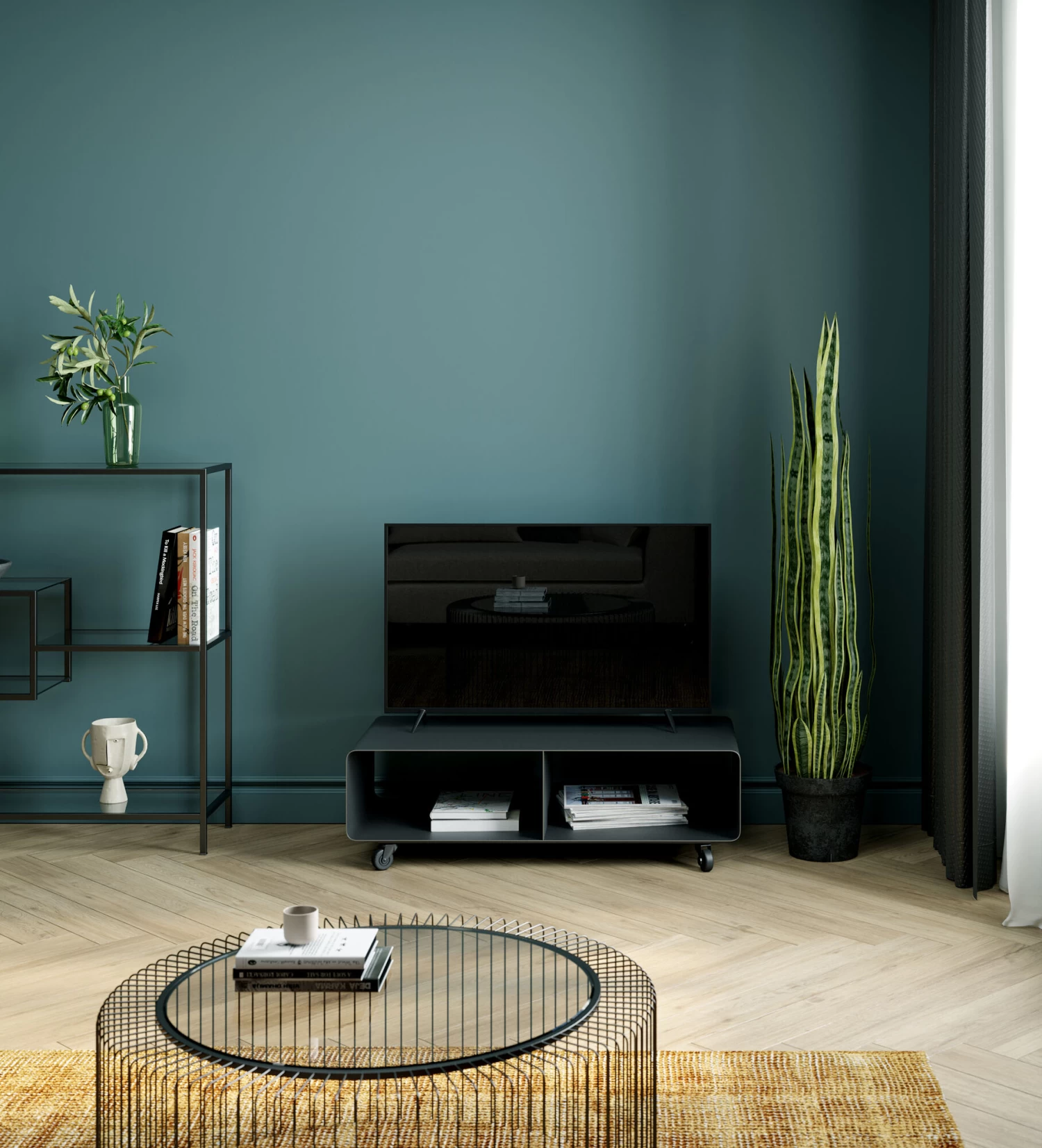 Lowboard Lounge M Mobil Grau 90x30cm 4 Lowboard Lounge M Mobil Grau 90x30cm – Bild 2