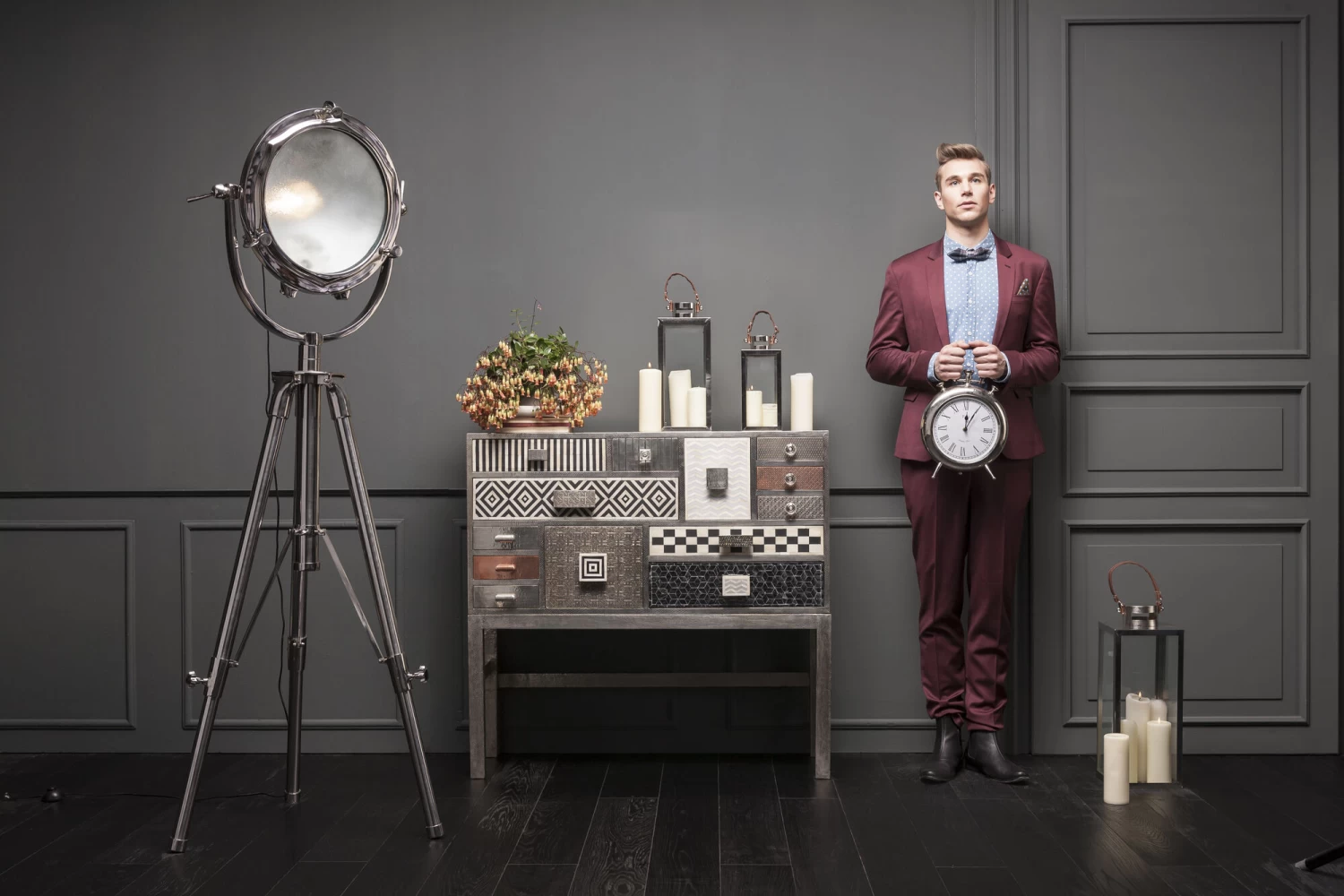 Hochkommode Chalet Silber 13 Schübe 5 Hochkommode Chalet Silber 13 Schübe – Bild 4