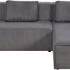 Ecksofa Infinity Ottomane Cord Grau Rechts