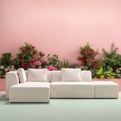 Ecksofa Infinity Ottomane Creme Links