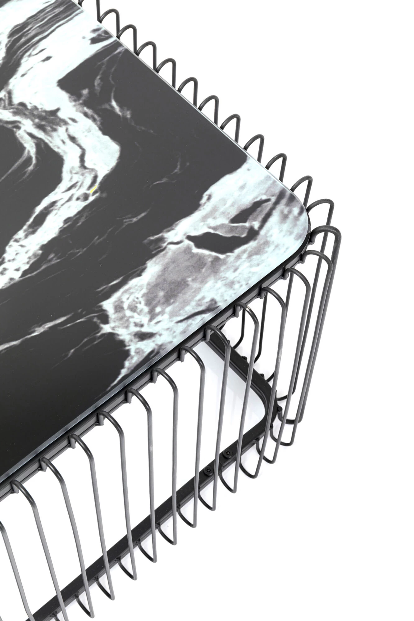 Couchtisch Wire Glas Marble Schwarz 145x70cm 7 Couchtisch Wire Glas Marble Schwarz 145x70cm – Bild 5
