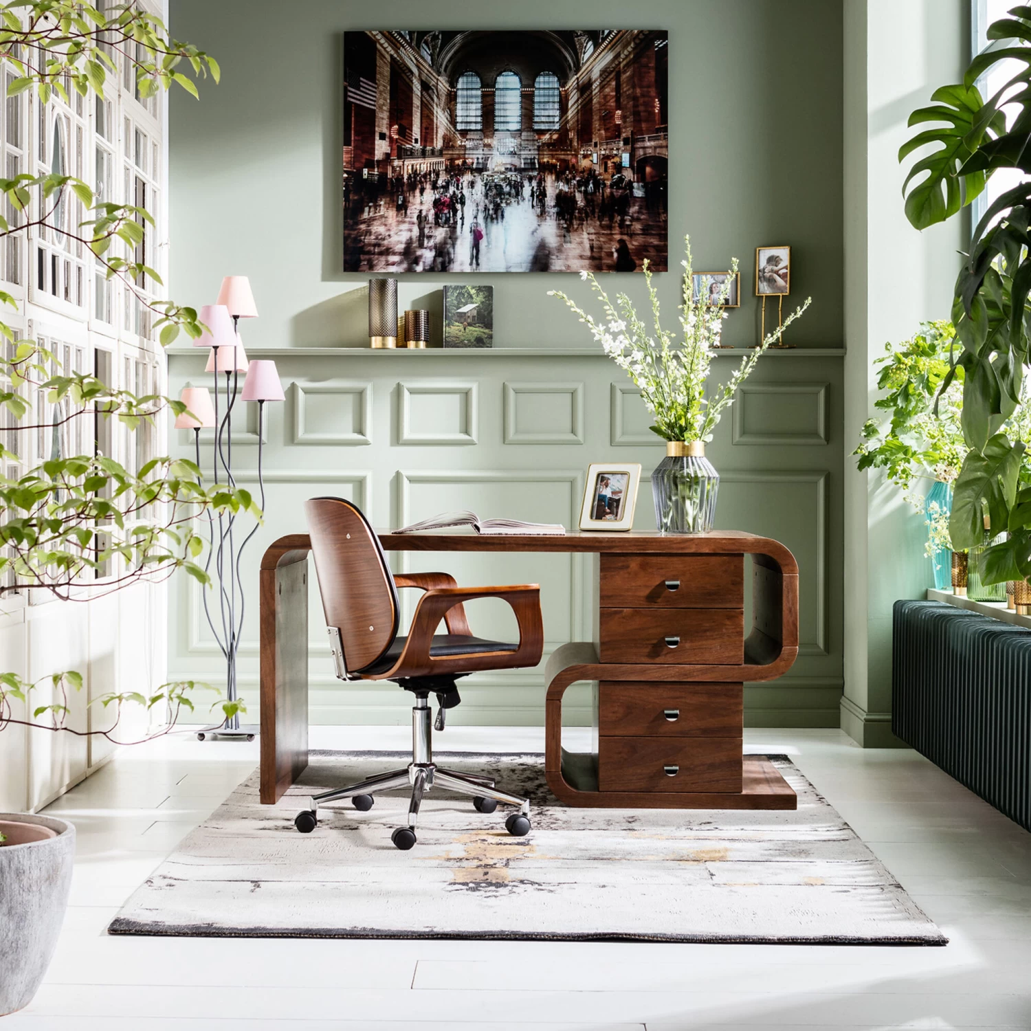 Schreibtisch Soft Snake Walnut 150x70cm 6 Schreibtisch Soft Snake Walnut 150x70cm – Bild 4