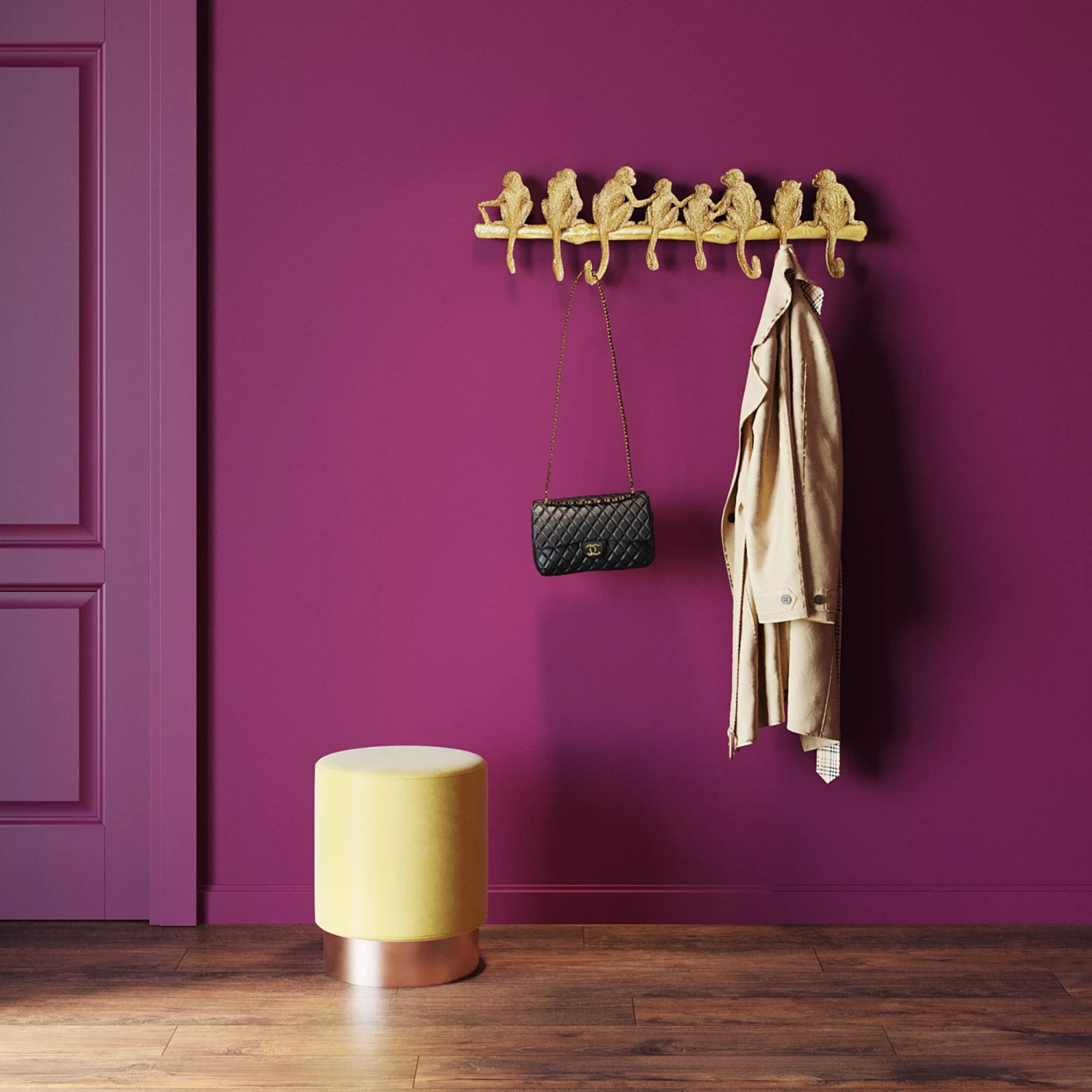 Wandgarderobe Monkey Hook 70cm