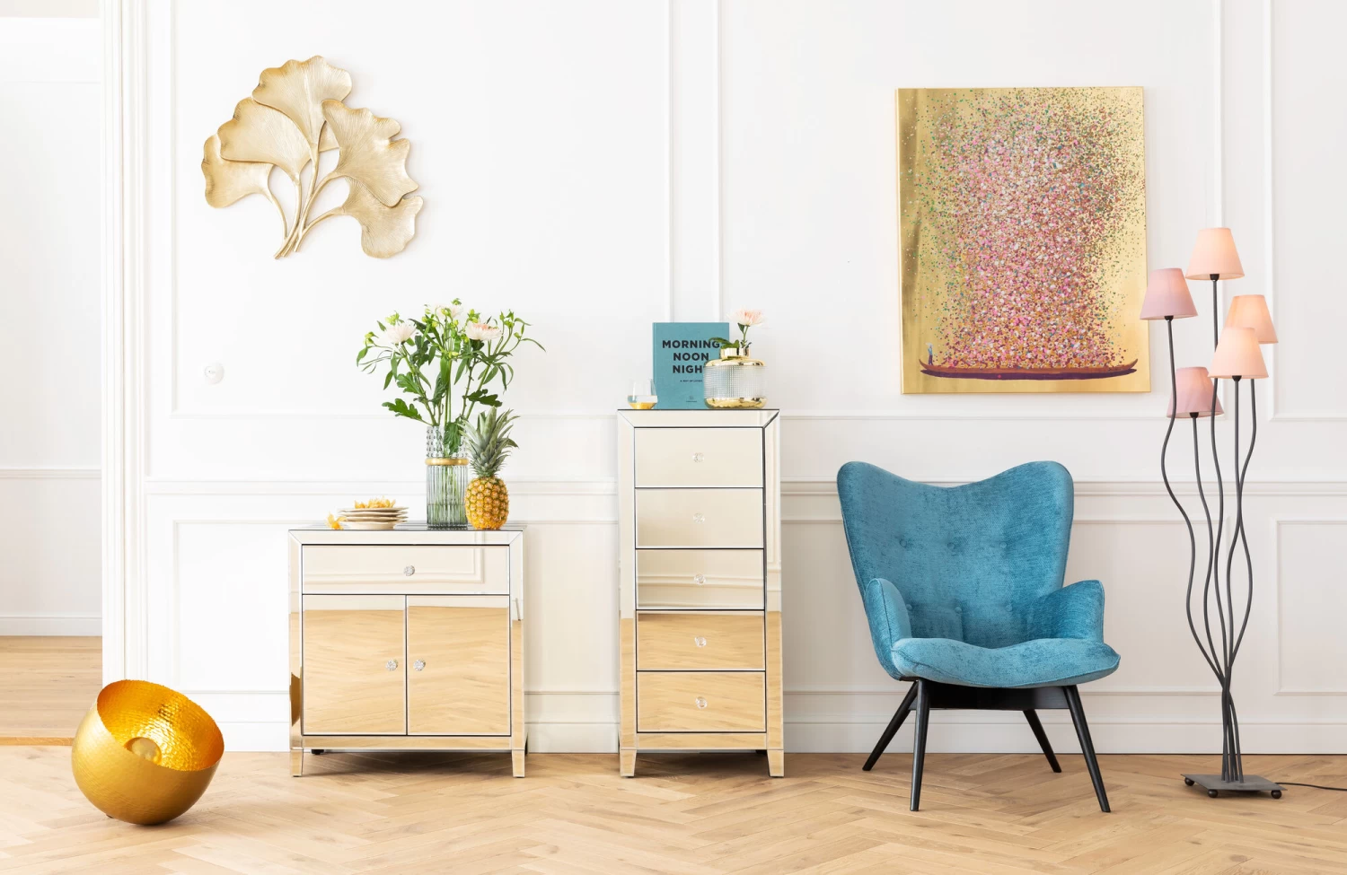 Hochkommode Luxury Pearl 5 Schübe 4 Hochkommode Luxury Pearl 5 Schübe – Bild 2