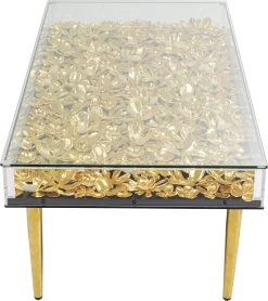 Couchtisch Gold Flowers 120x60
