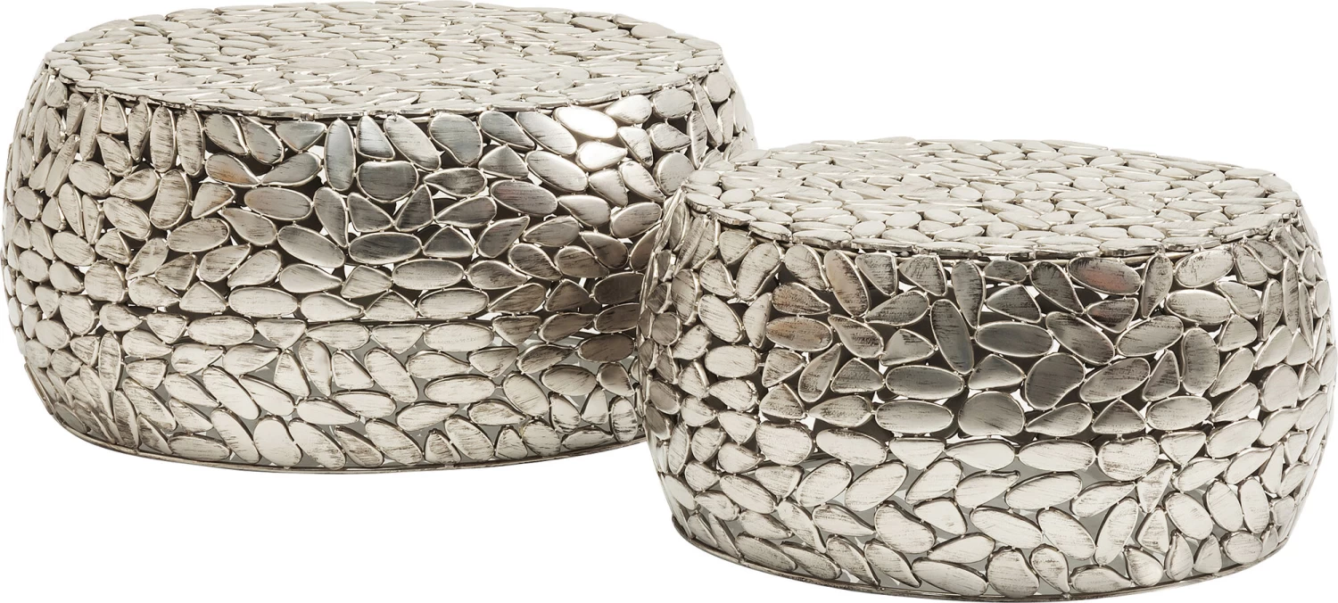Couchtisch Pebbles Deluxe Silber (2/Set) 4 Couchtisch Pebbles Deluxe Silber (2/Set) – Bild 2