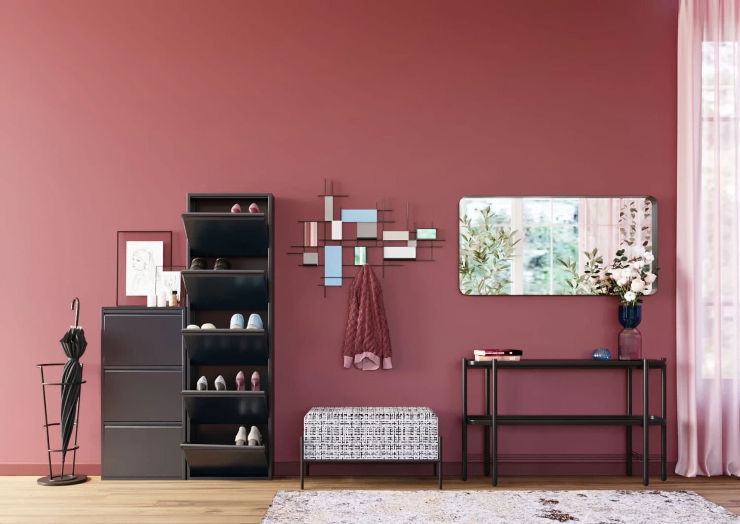 Schuhkipper Caruso 3-er Anthrazit 4 Schuhkipper Caruso 3-er Anthrazit – Bild 2