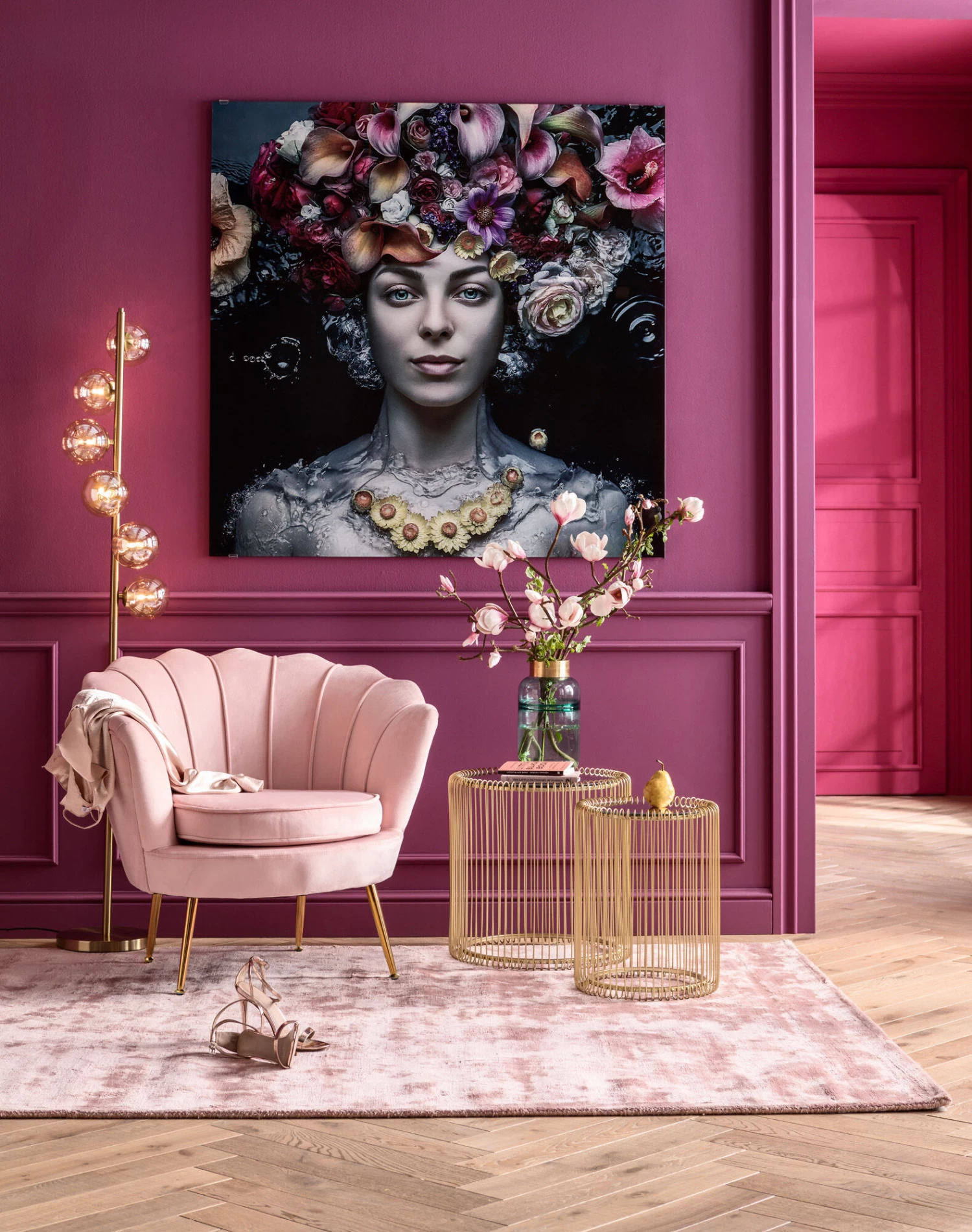 Sessel Water Lily Gold Rosa 6 Sessel Water Lily Gold Rosa – Bild 4