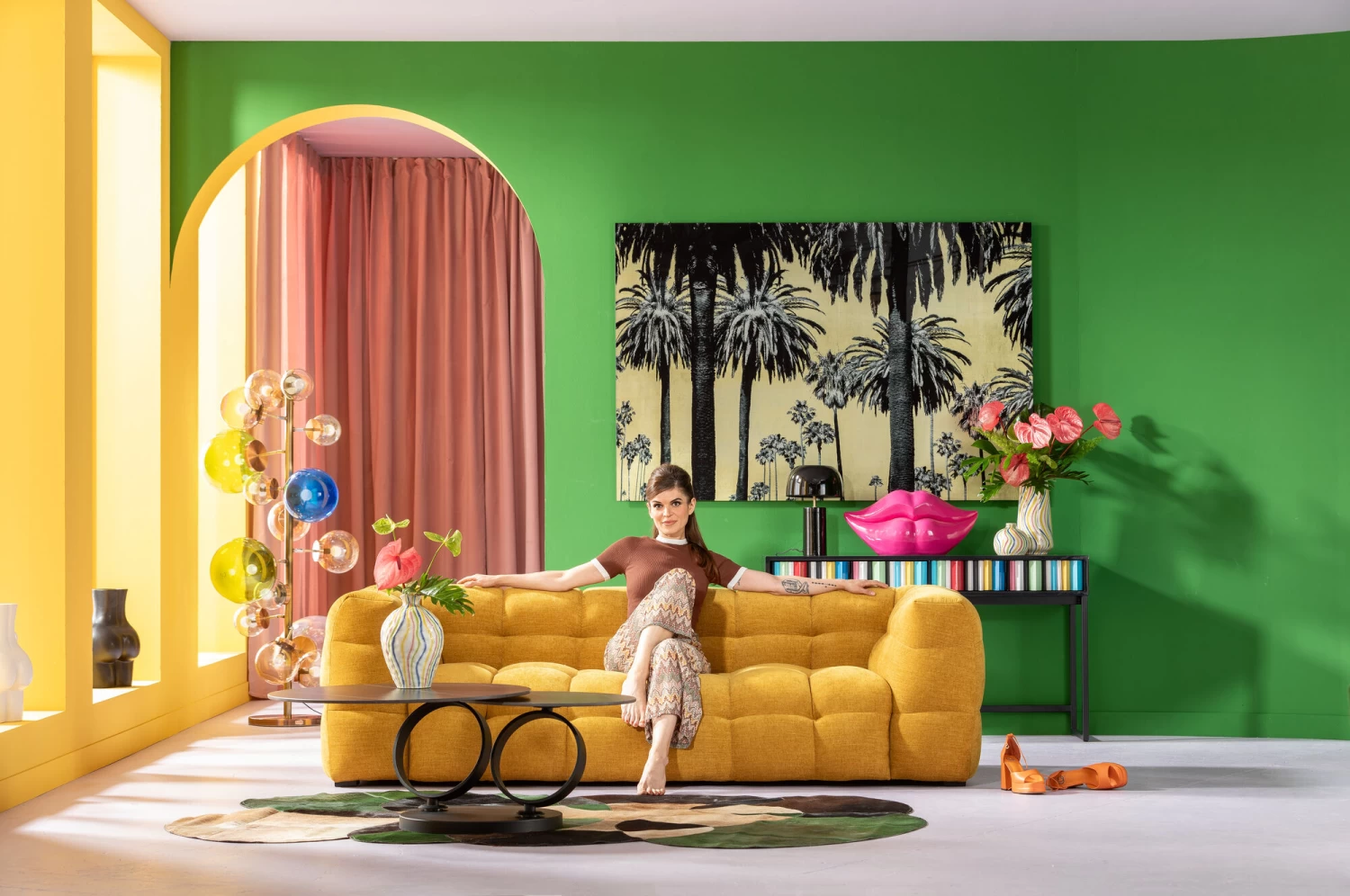 Sofa 3-Sitzer Salamanca Gelb 240cm 4 Sofa 3-Sitzer Salamanca Gelb 240cm – Bild 2