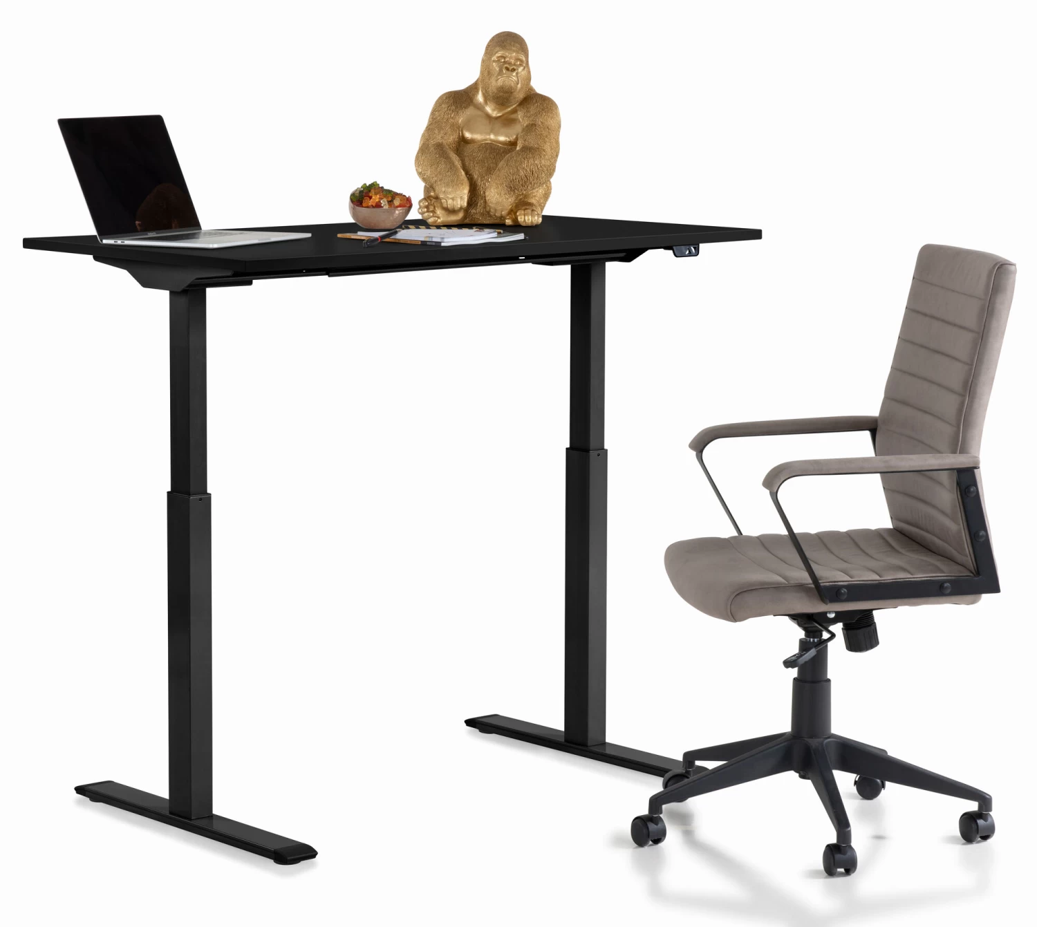 Schreibtisch Office Smart Schwarz Schwarz 120x60 3 Schreibtisch Office Smart Schwarz Schwarz 120x60