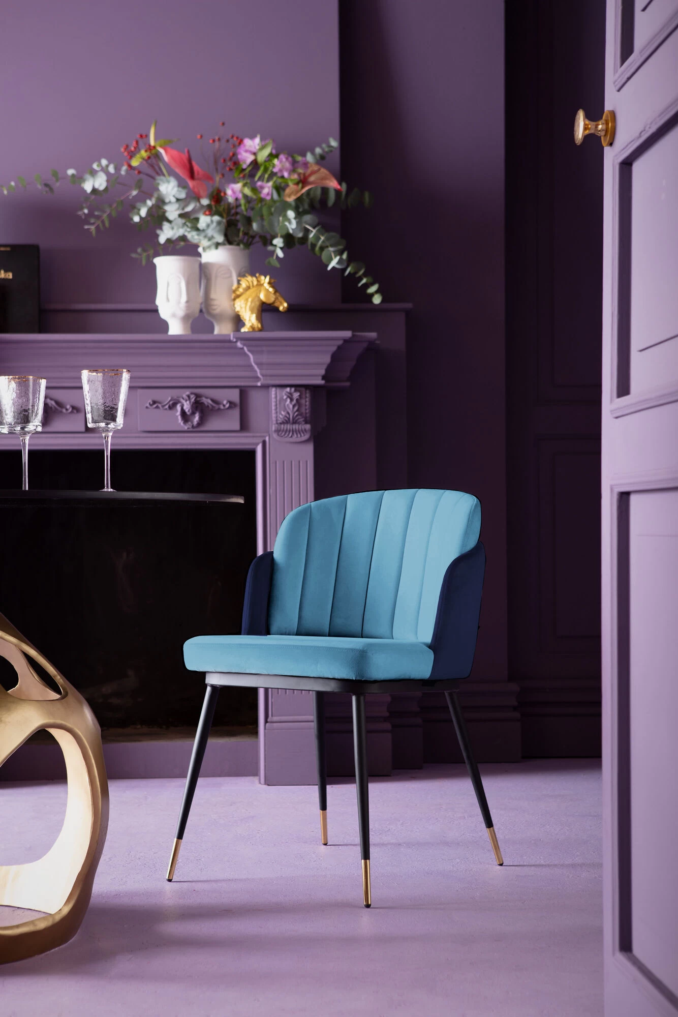 Stuhl Hojas Blau 4 Stuhl Hojas Blau – Bild 2