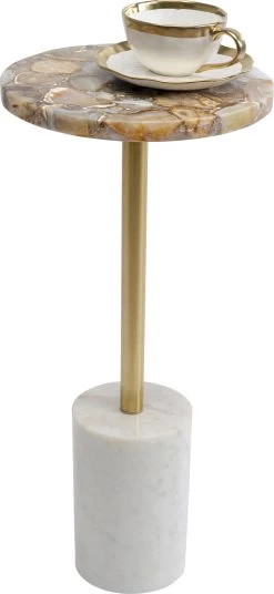 Beistelltisch Agate Base Weiß Ø25cm -Bestes Möbelkollektions Geschäft bc487f042993e33b065add19b2fec10721a79e0a