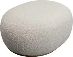 Hocker Pebble Boucle Weiß 81cm