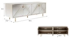 Sideboard Venice Triangle 180x64cm -Bestes Möbelkollektions Geschäft bce5620c63fa460c7399049a7cf6a6d83adb6bdc