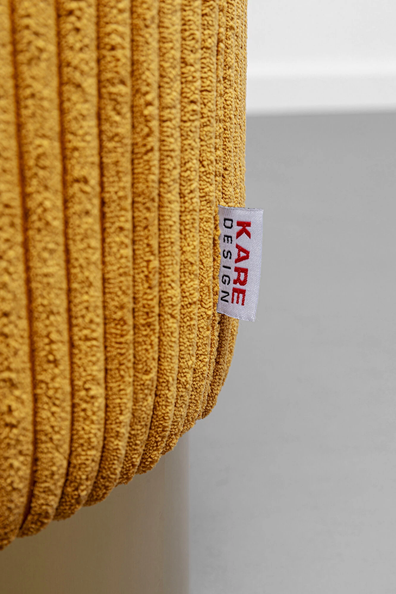 Hocker Cherry Gelb Cord Brass Ø35cm 6 Hocker Cherry Gelb Cord Brass Ø35cm – Bild 4