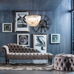 Sitztruhe Desire Rund Silbergrau