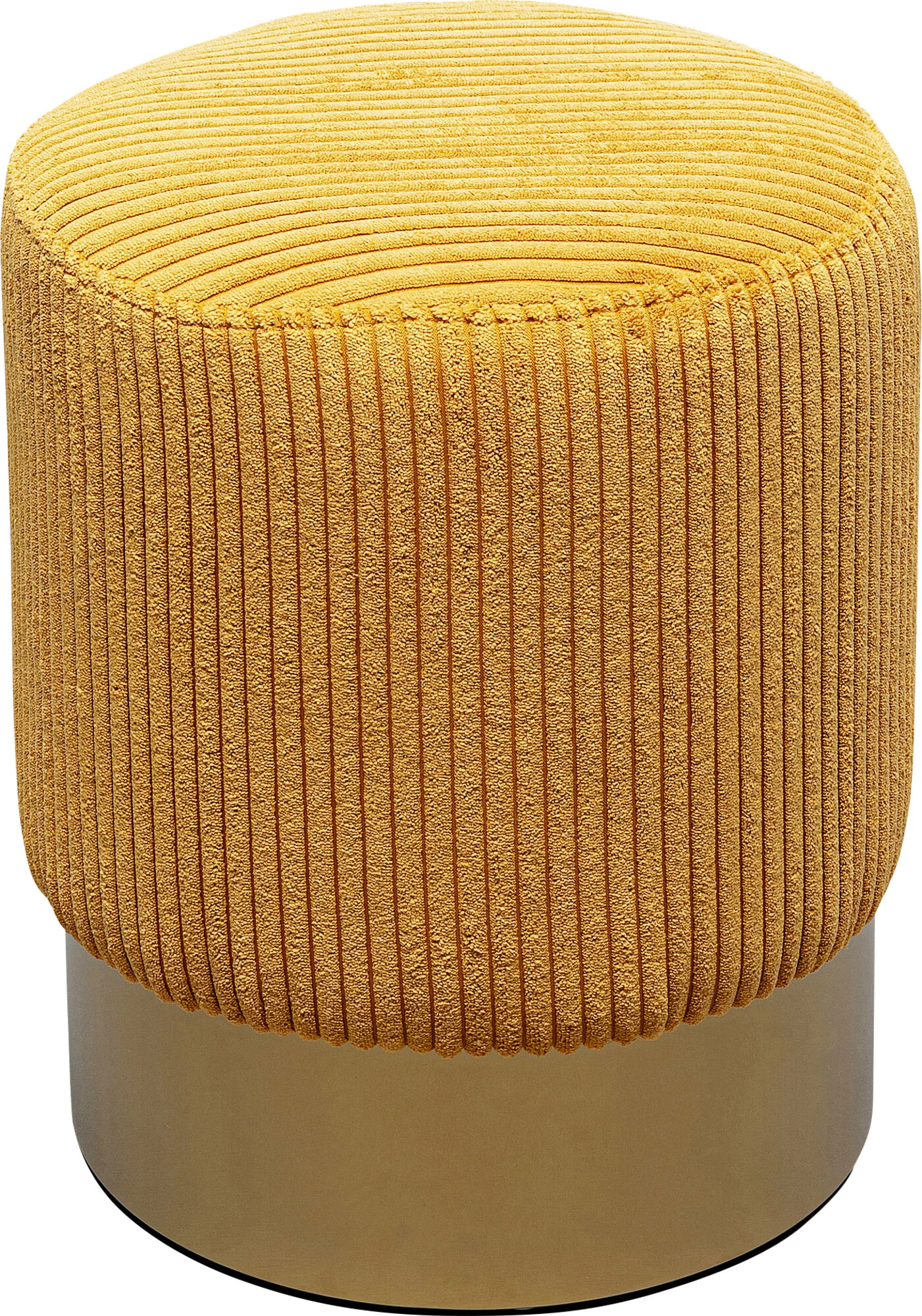 Hocker Cherry Gelb Cord Brass Ø35cm 8 Hocker Cherry Gelb Cord Brass Ø35cm – Bild 6